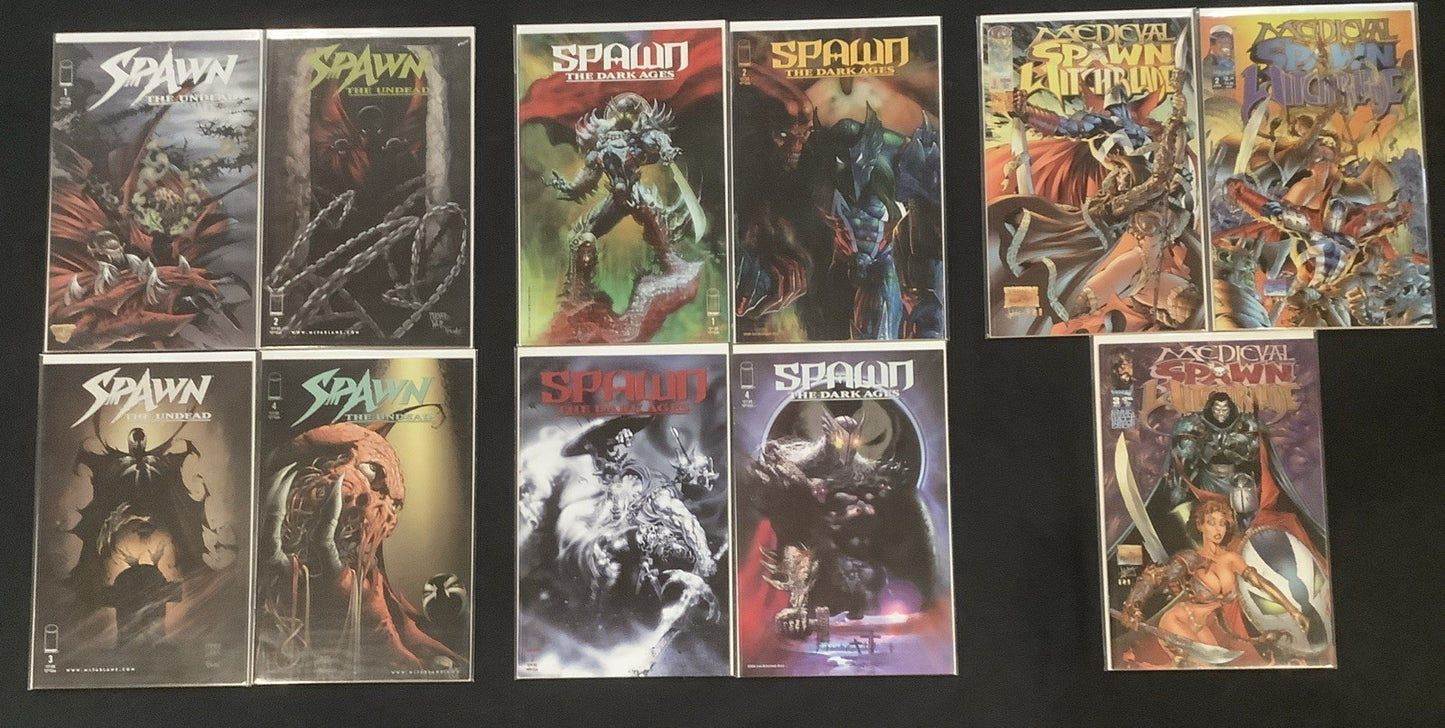 Spawn Comic Bundle: The Undead #1-4, Dark Ages #1-4, Spawn Witchblade #1-3