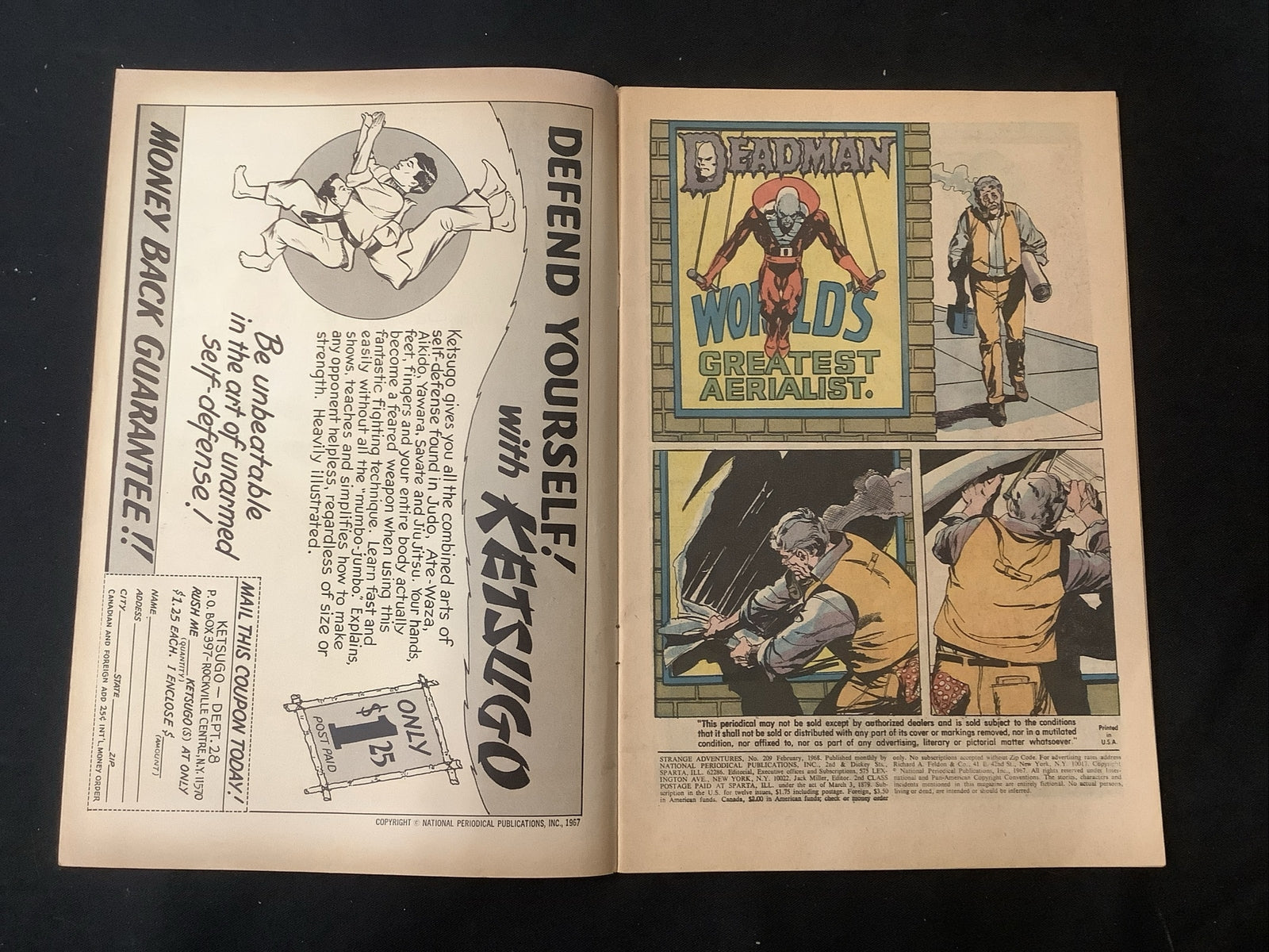 Strange Adventures #209 (1968) F+ (6.5) Cream Pages, Inner Wrap Detached, Adams