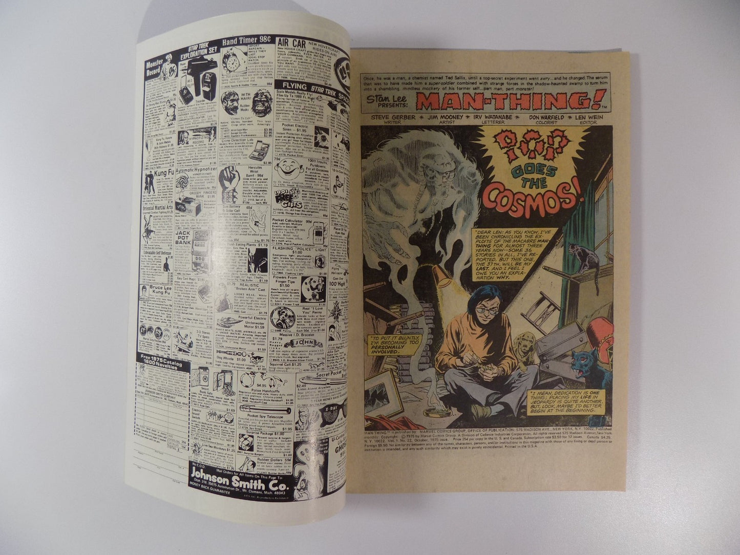 Man-Thing #22 Marvel Comic October 1975 Near Mint-
