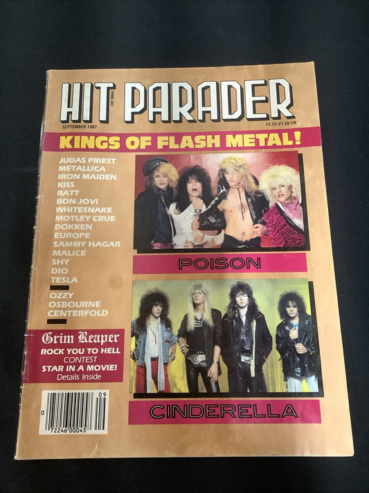 Hit Parader (September 1987) Heavy Metal, Ozzy Osborne Centerfold Poster