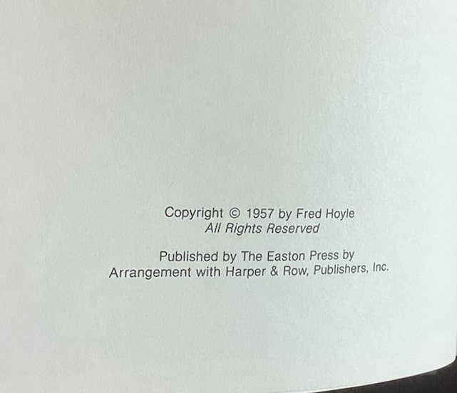 Easton Press THE BLACK CLOUD Fred Hoyle Collector's Edition Leather Bound JD