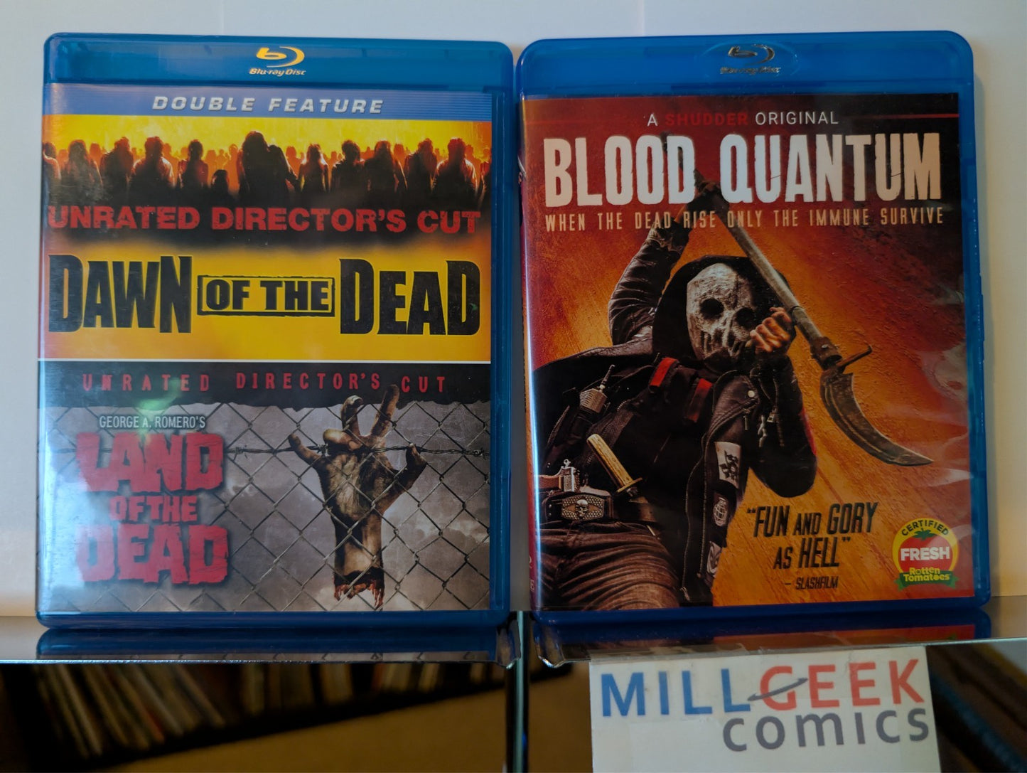 Dawn of the Dead / Land of the Dead / Blood Quantum, 3 Movies (Blu-Ray)-JD