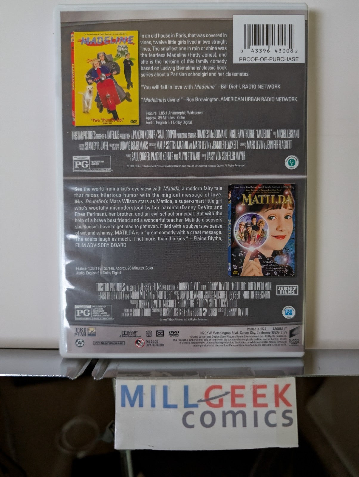Madeline / Matilda / Bedknobs and Broomsticks, 3 Movie Set (DVD) -JD
