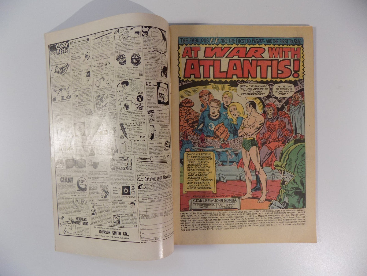 Fantastic Four #103 Marvel Comic October 1970 Fine/Very Fine
