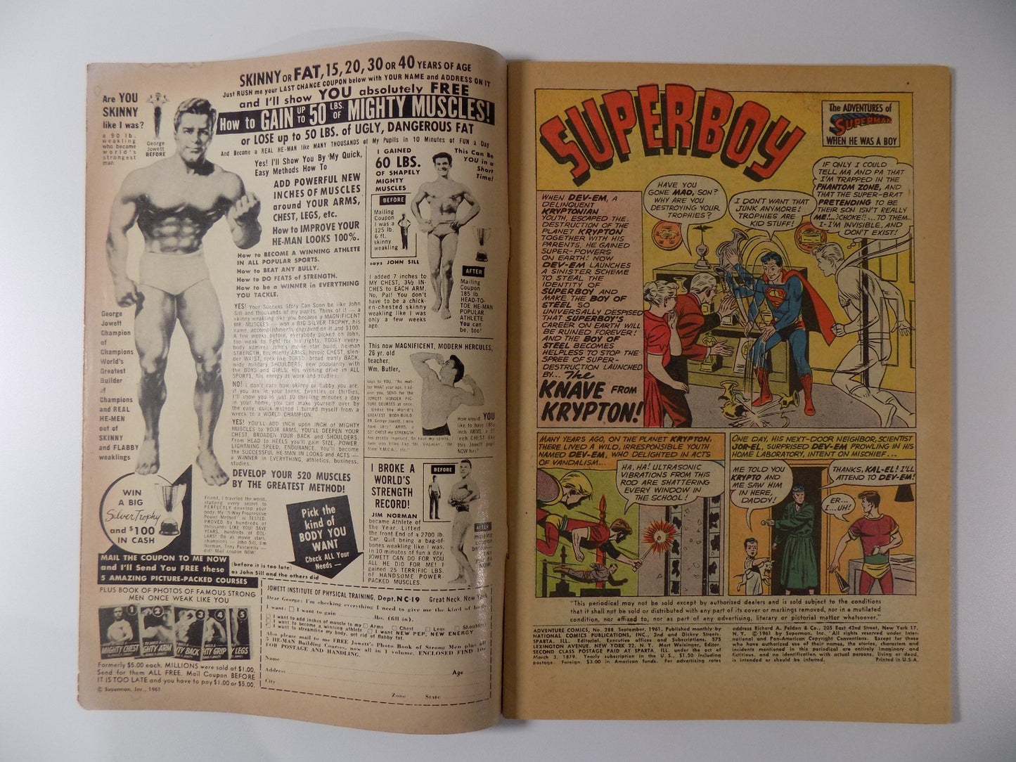 Adventure Comics #288 DC Comic Fine+ August 1961