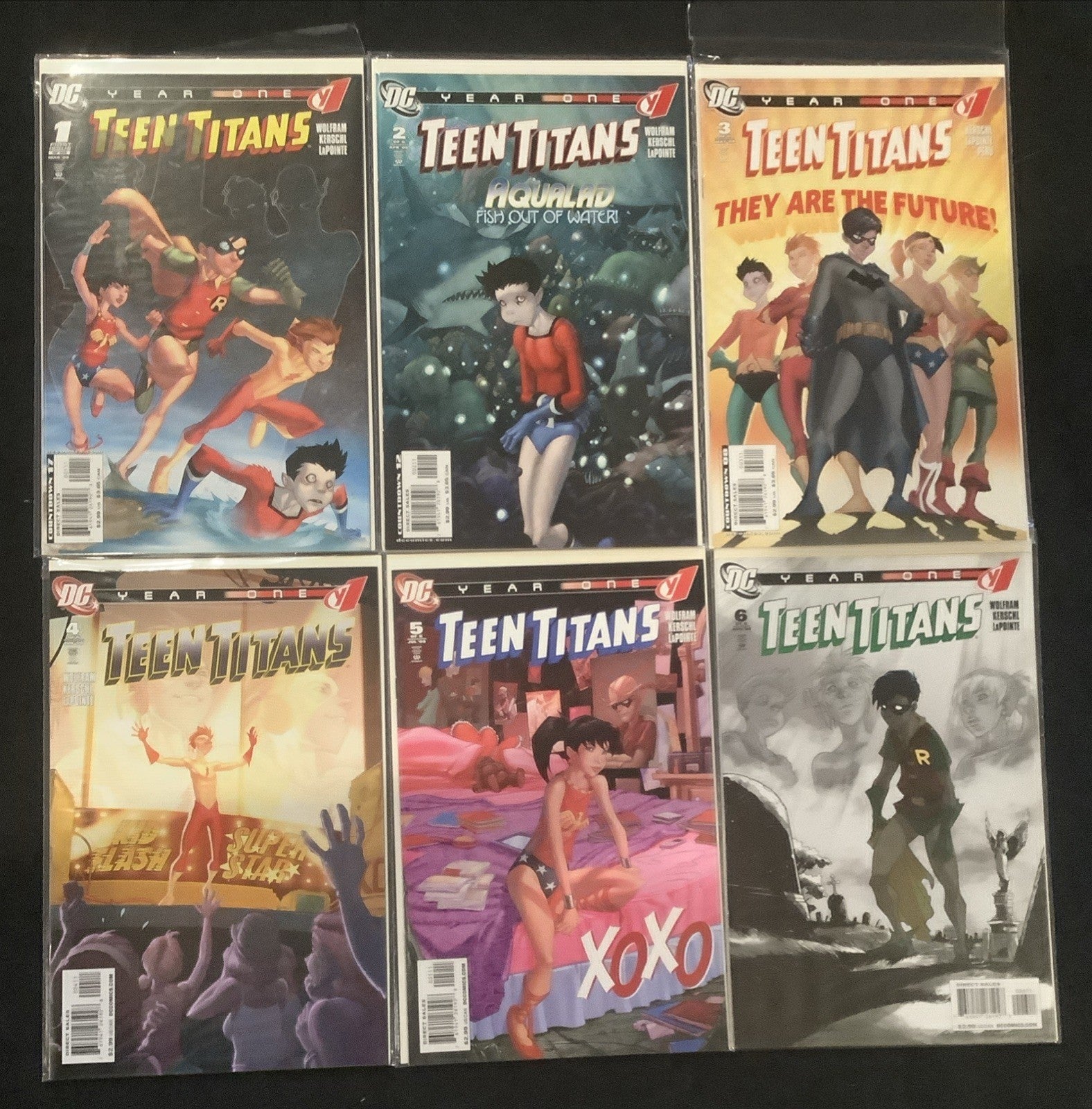 Teen Titans Year One #1-6 Complete Comic Set, DC Comics, Wolfram/Kerschl, 2008
