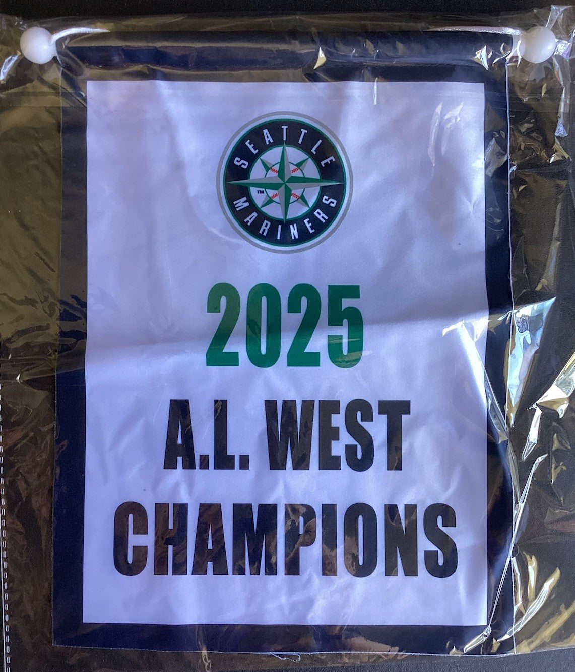 Seattle Mariners 2025 AL West Champs Banner Replica New Never Opened SGA 3/27