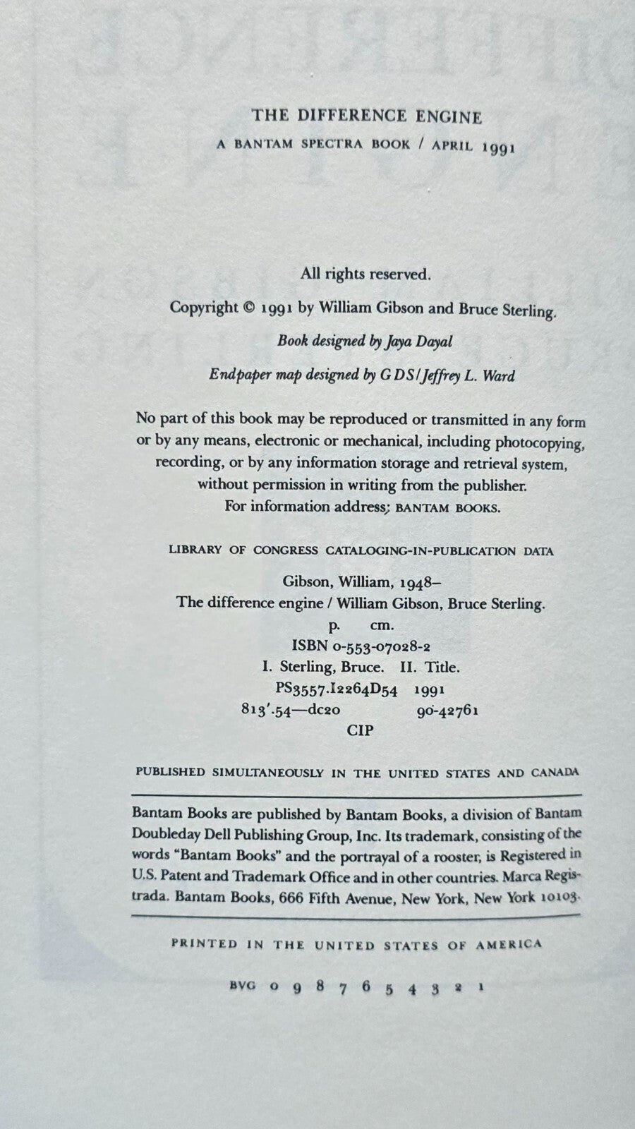 The Engine Difference By William Gibson & Bruce Sterling (SIGNED #90/350 - 1991)