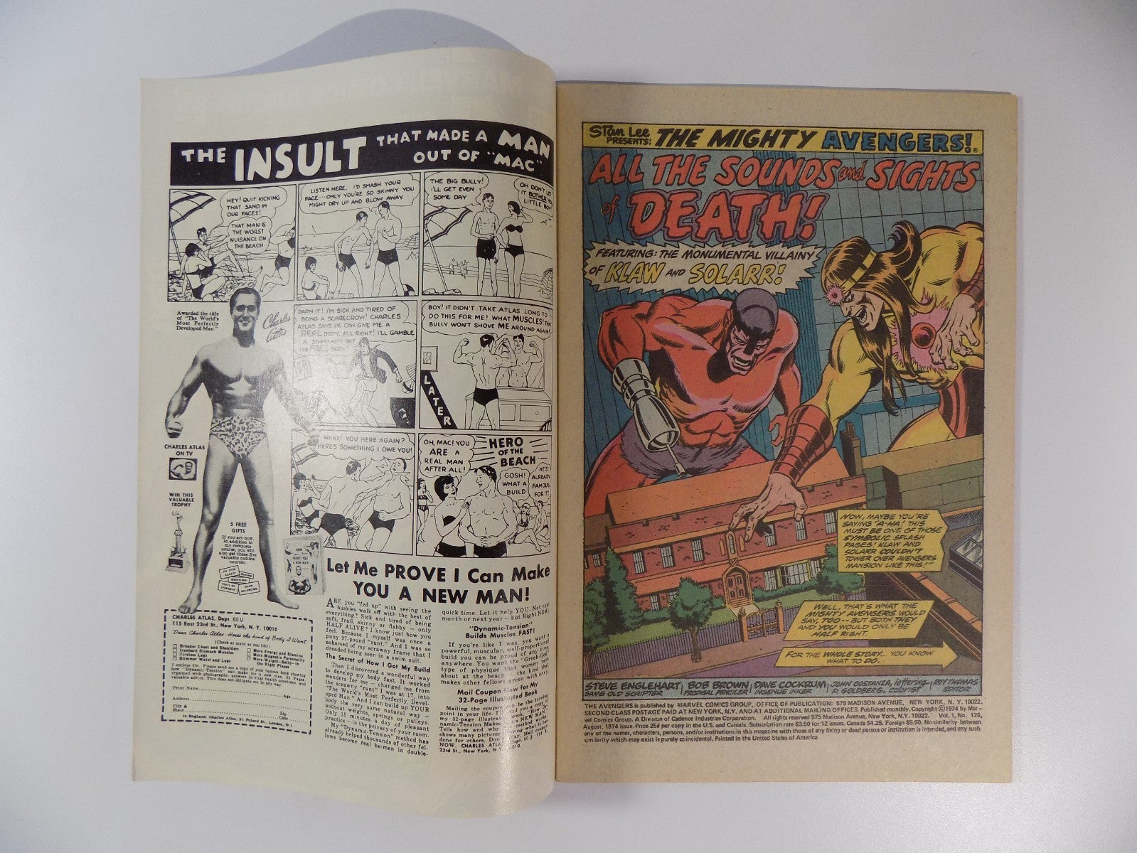 Avengers #126 Marvel Comic August 1974 Fine/Very Fine