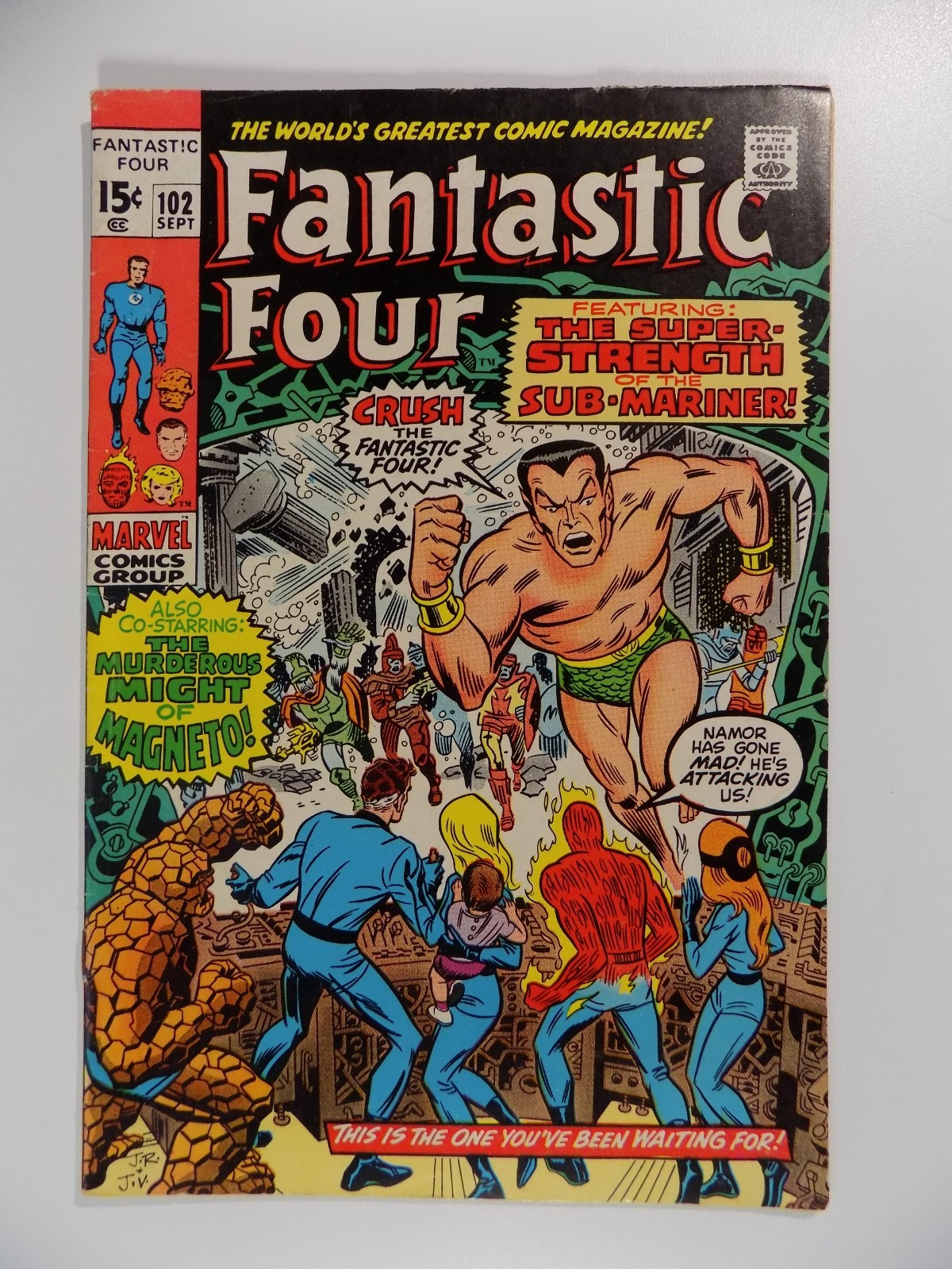 Fantastic Four #102 Marvel Comic September 1970 Very Fine-