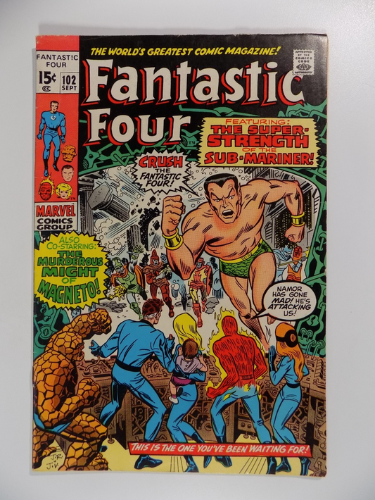 Fantastic Four #102 Marvel Comic September 1970 Very Fine-
