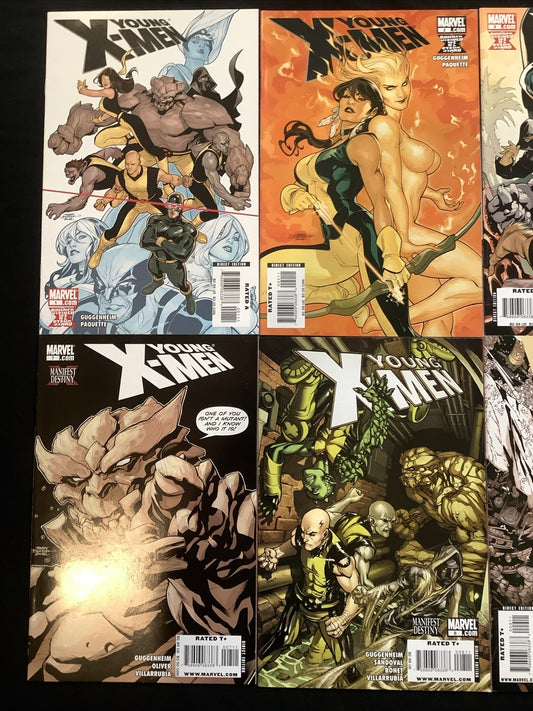 Young X-Men #1-12 Complete Comic Set, Marvel Comics, Marc Guggenheim, 2008