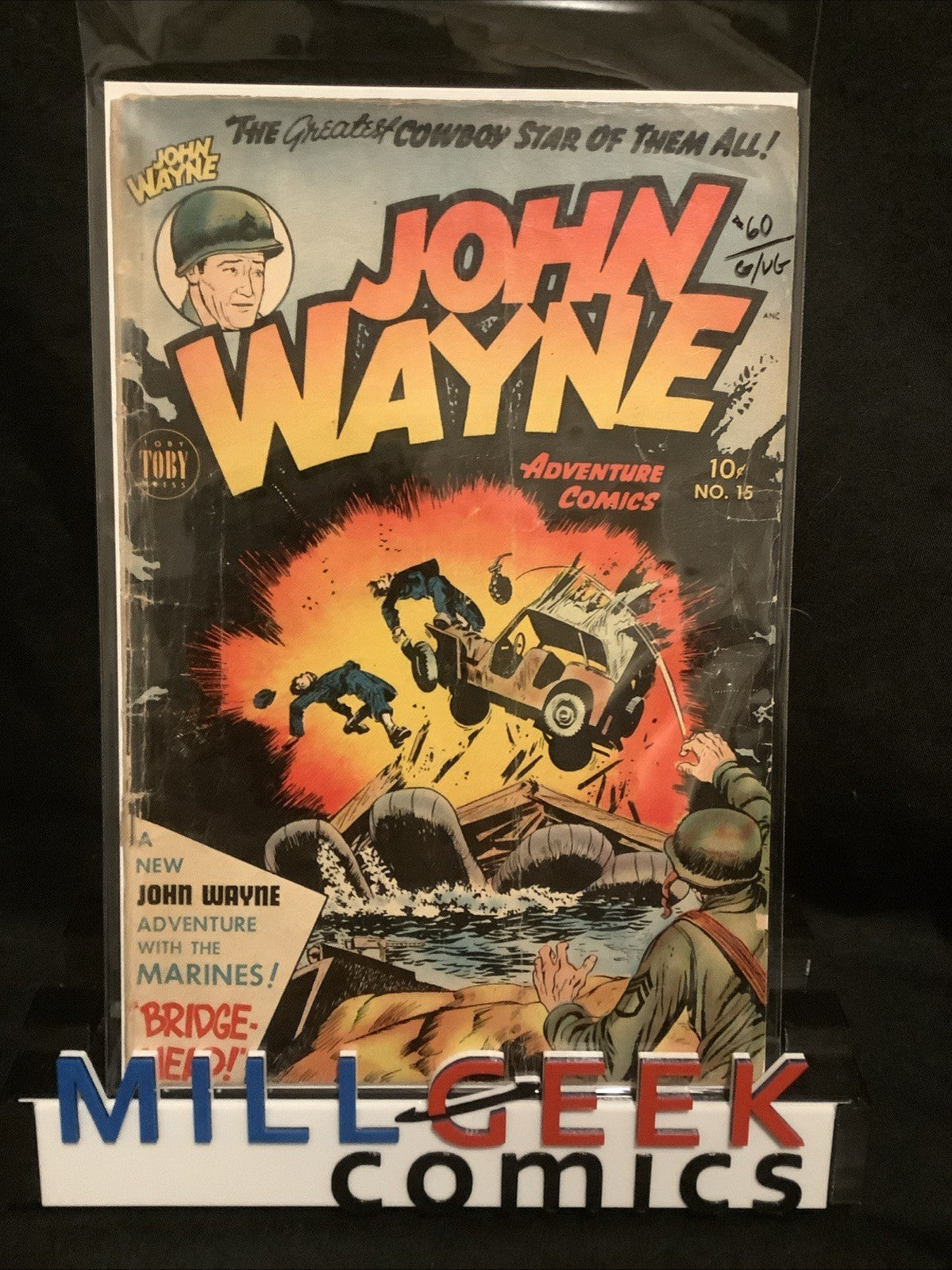 John Wayne Adventure Comics #15 (Toby July 1952) G/VG (3.0) Gerald Mccann