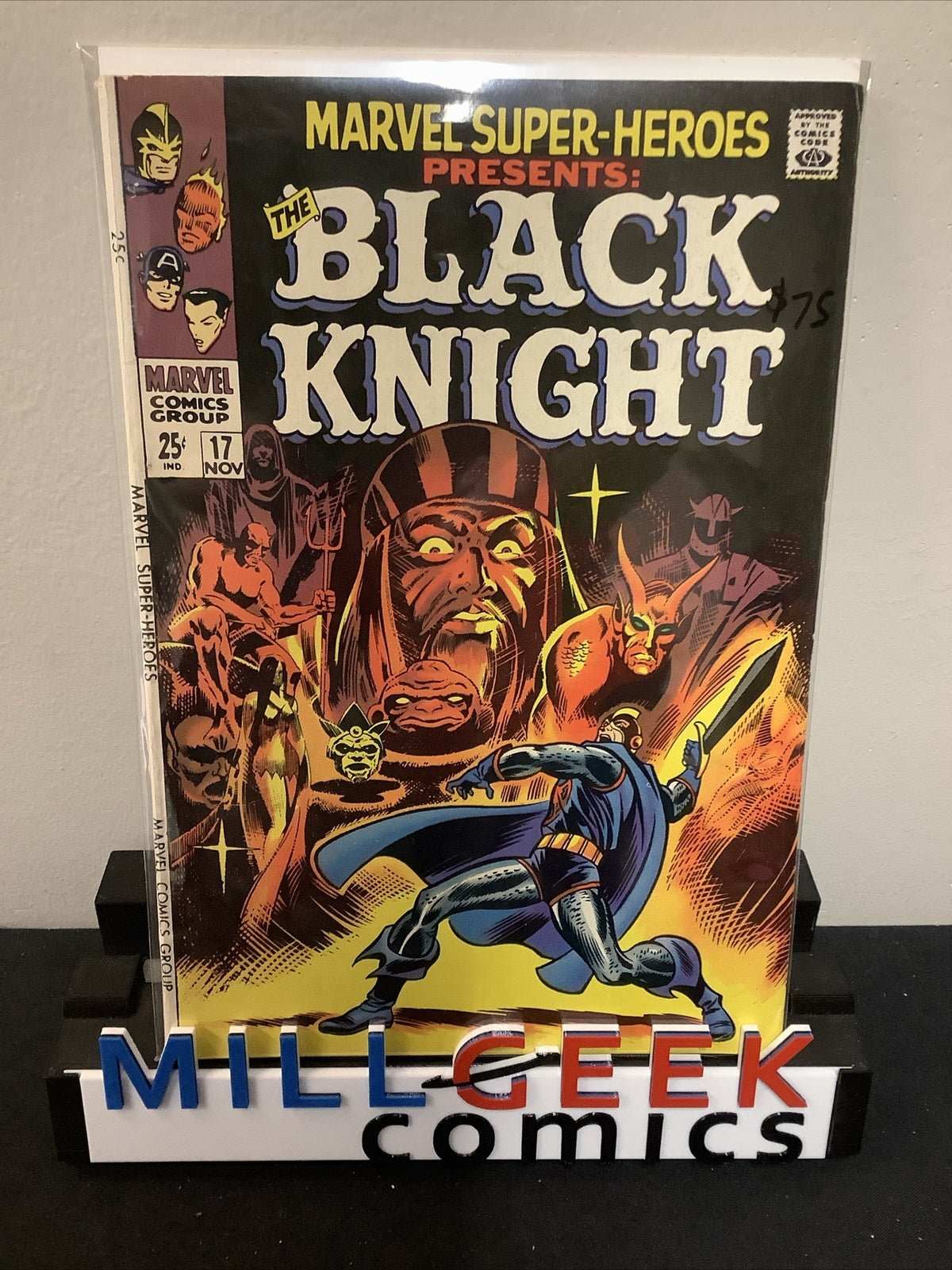 Marvel Super-Heroes #17 (1968) VG (4.0) 1st Solo Black Night, Roy Thomas
