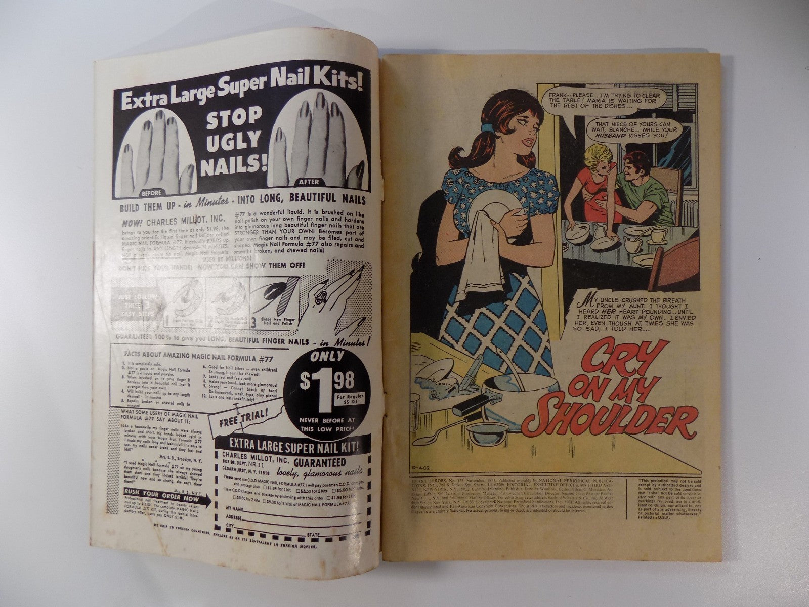 Heart Throbs #135 DC Comic November 1971 Very Good