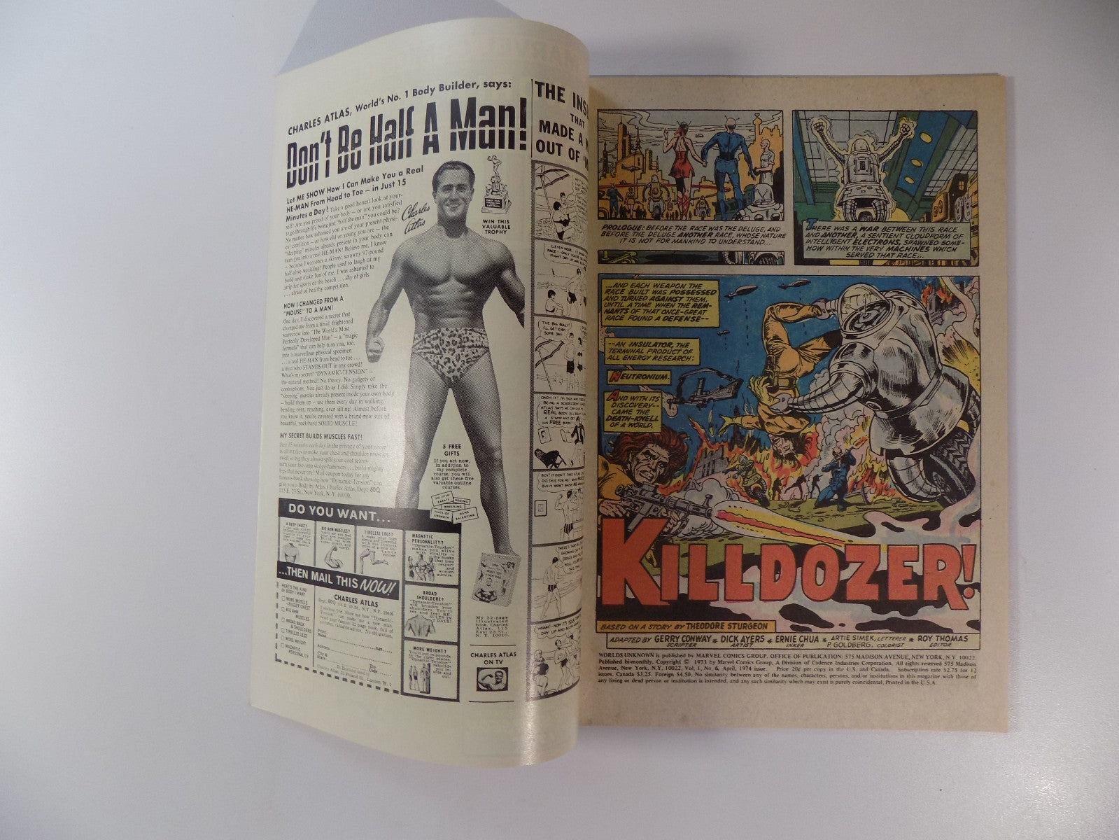 Worlds Unknown #6 Marvel Comic April 1974 Very Fine/Near Mint