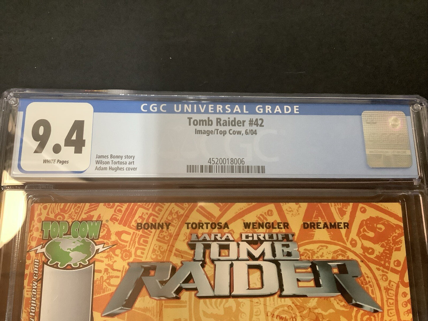 Tomb Raider #42 (2004) CGC Graded 9.4, White Pages, Adam Hughes Cover, Top Cow