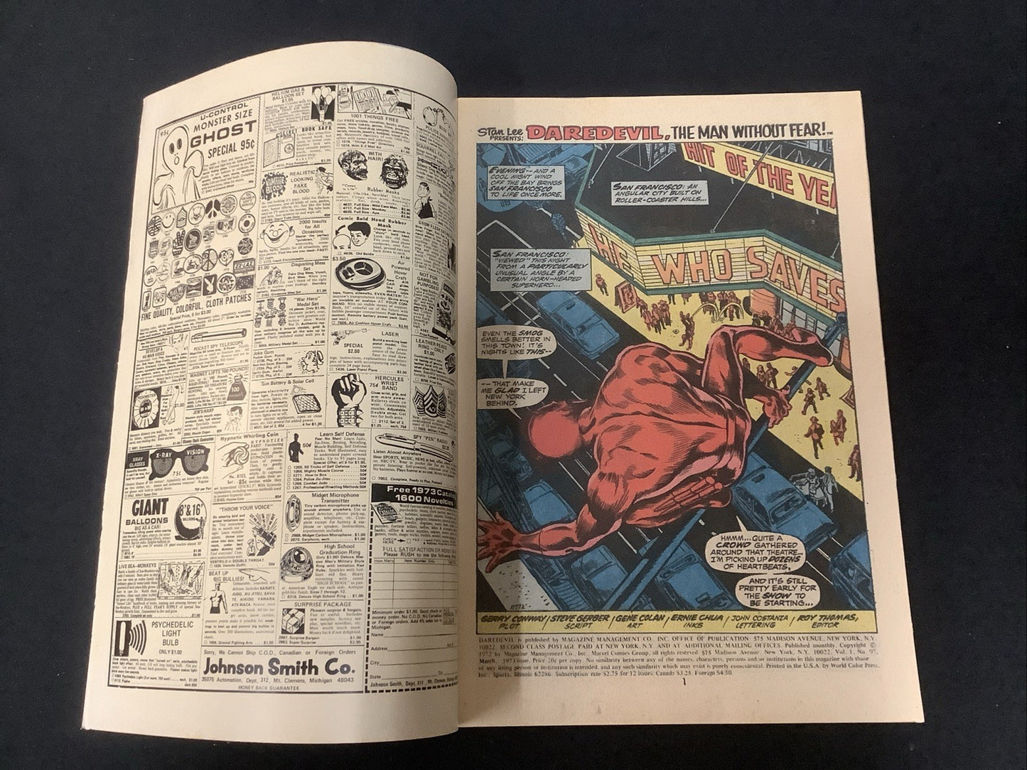 Daredevil #97 (Marvel Comics March 1973) VF (8.0) 1st App Dark Messiah