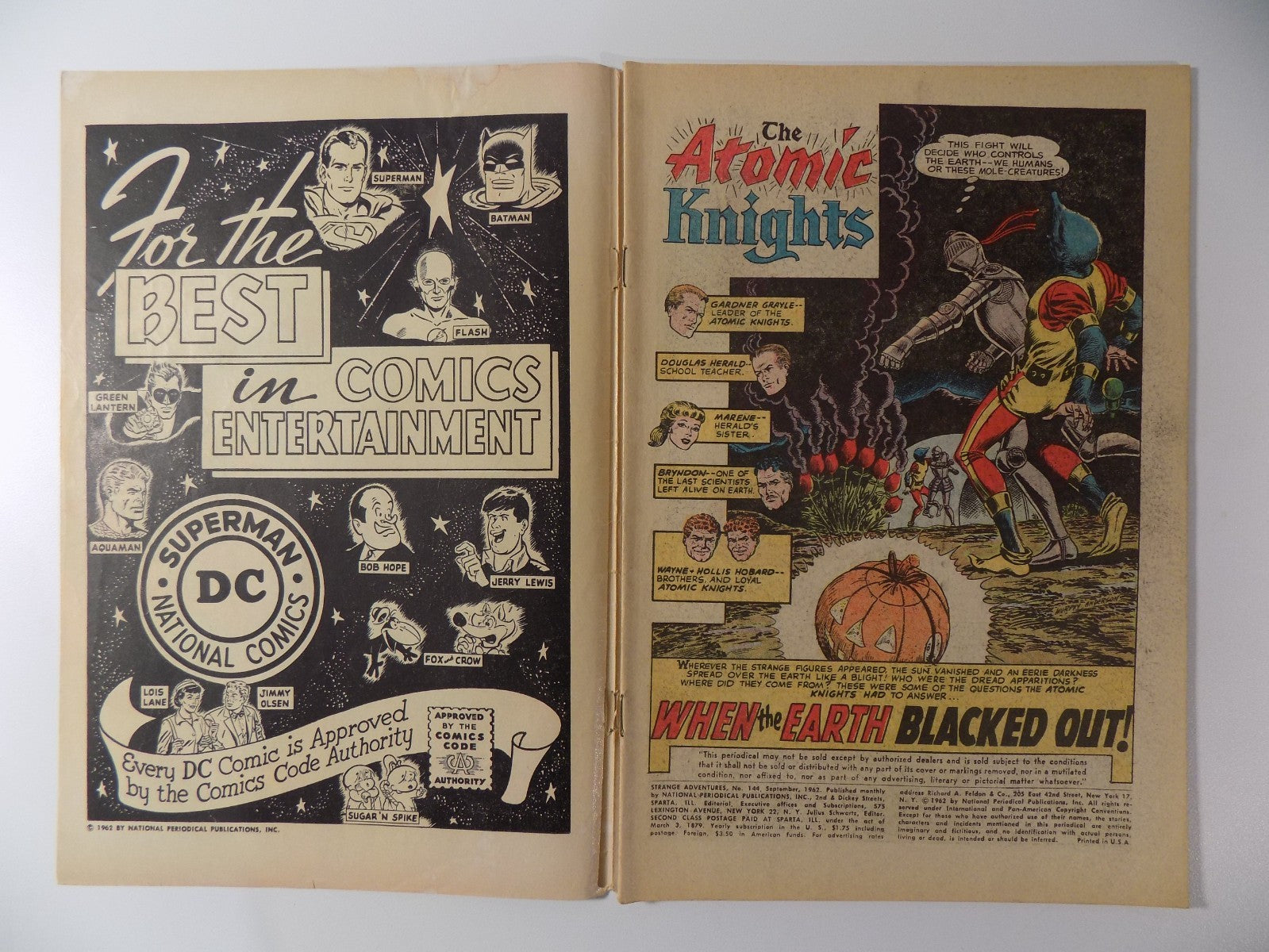 Strange Adventures #144 DC Comic September 1962 Very Good