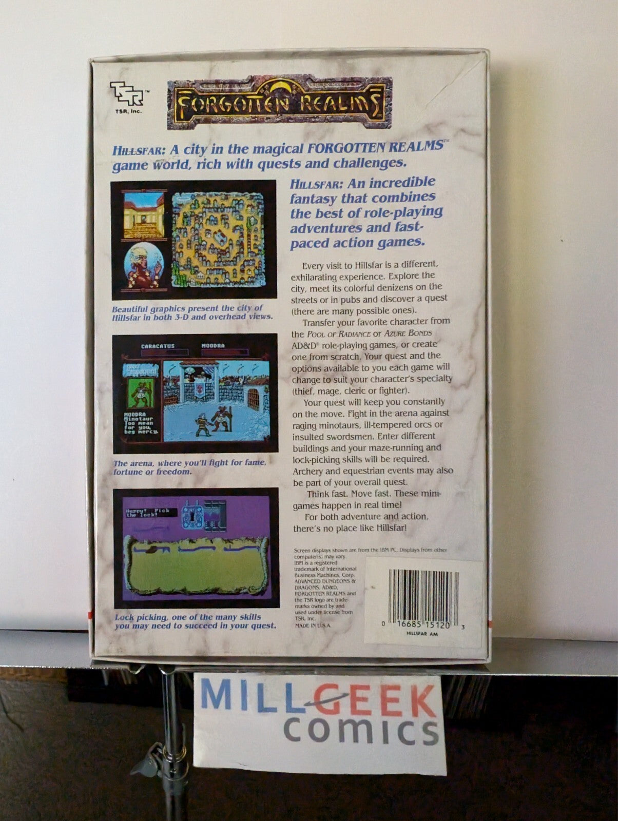 Advanced Dungeons & Dragons: Hillsfar, Amiga Big Box w/poster NO DISC JD