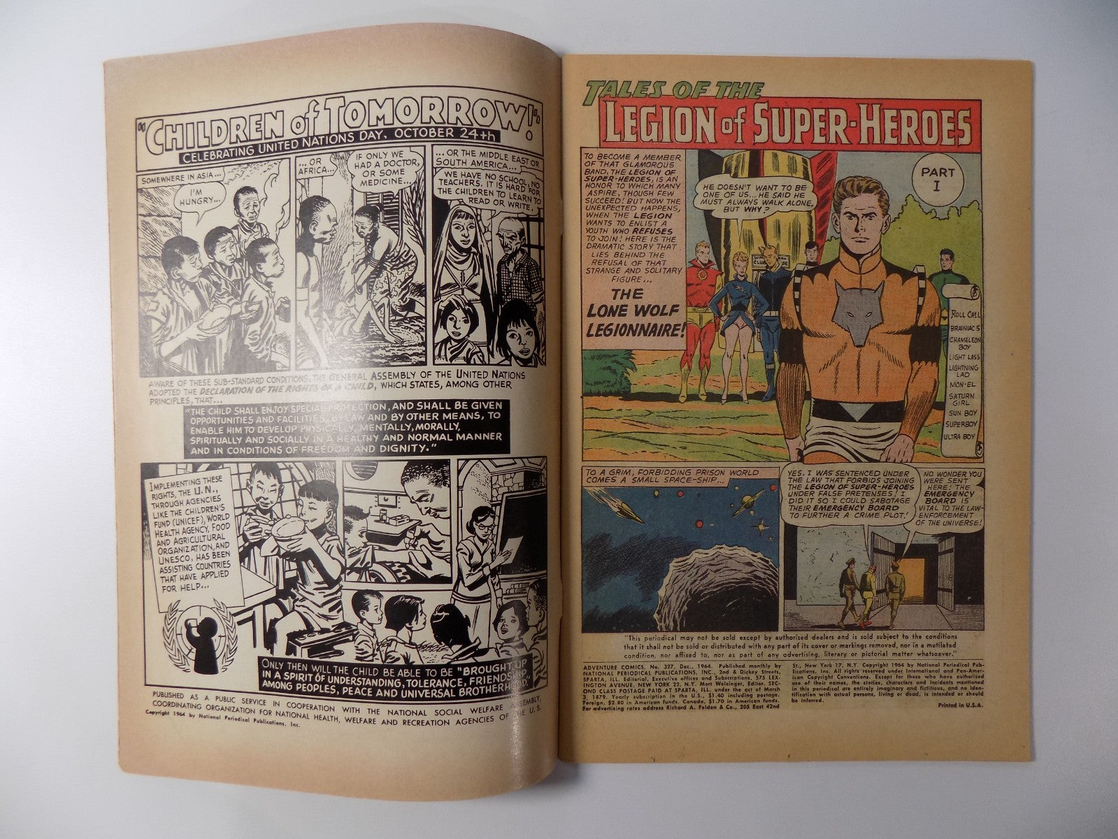 Adventure Comics #327 DC Comic December 1964 Fine+