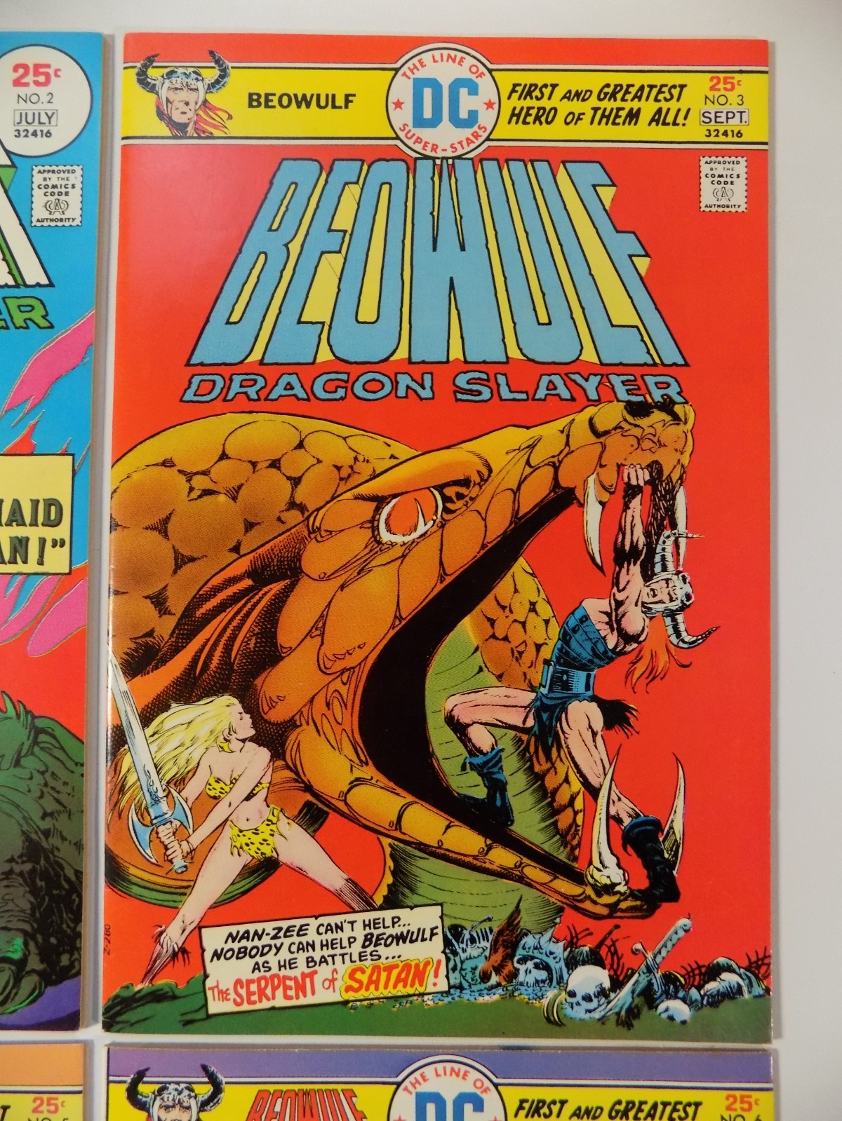 Beowulf Dragon Slayer #1-6 DC Comics May 1975-March 1976 VF or Better