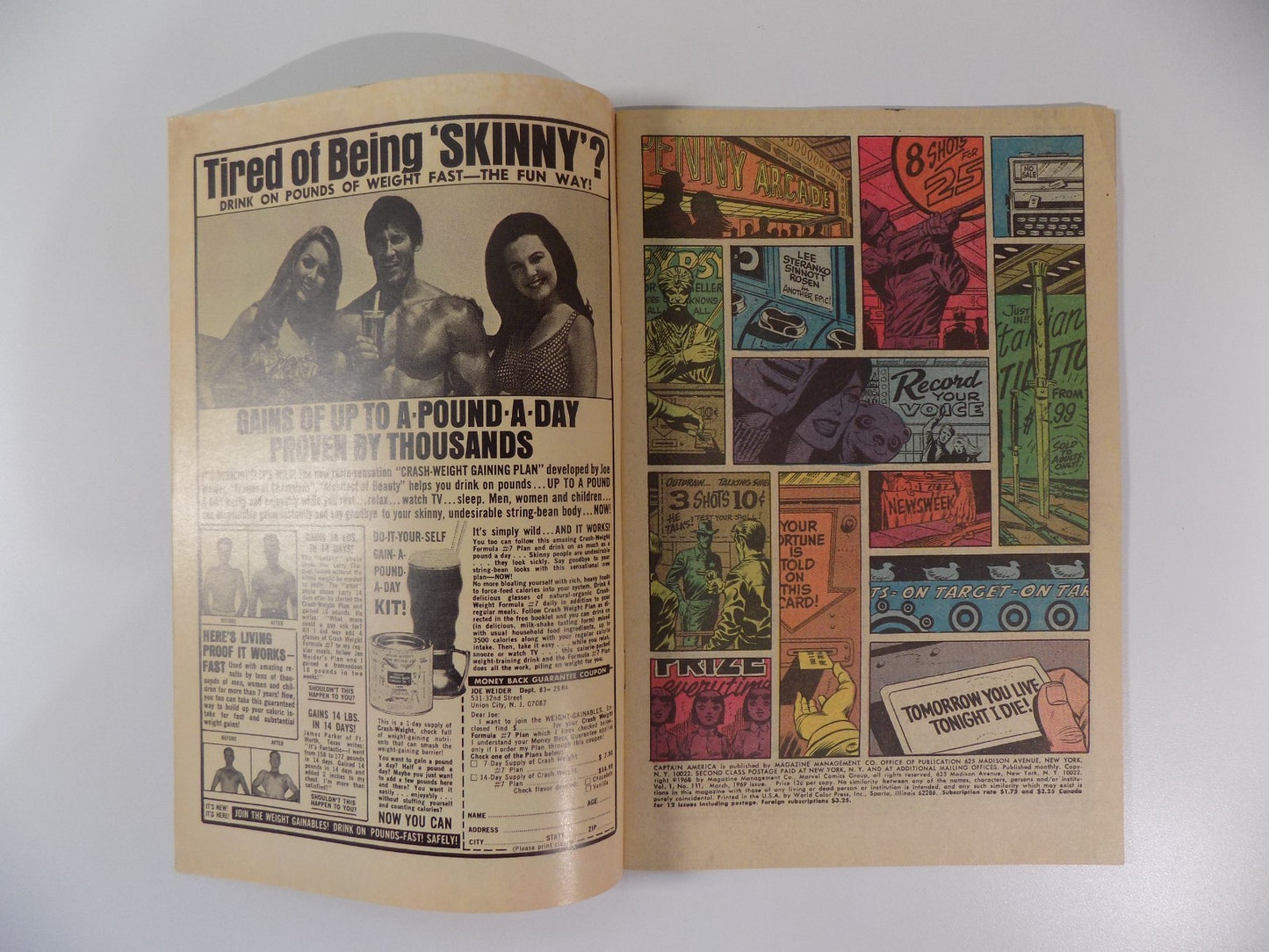 Captain America #111 Marvel Comic Steranko March 1969 Very Fine+