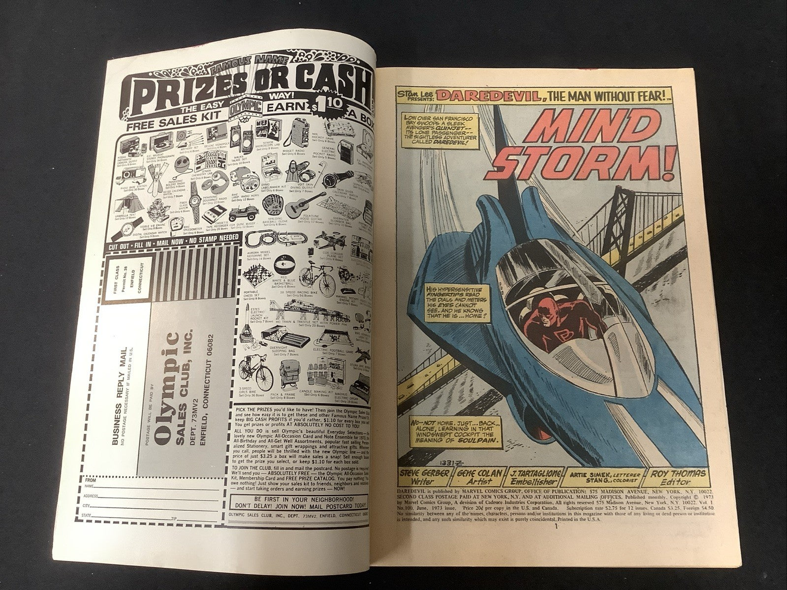 Daredevil #100 (Marvel Comics June 1973) VF (8.0) Cameo Angar The Screamer