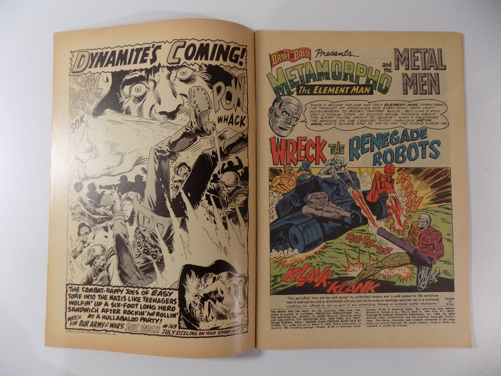 Brave and the Bold #66 DC Comic July 1966 Very Fine