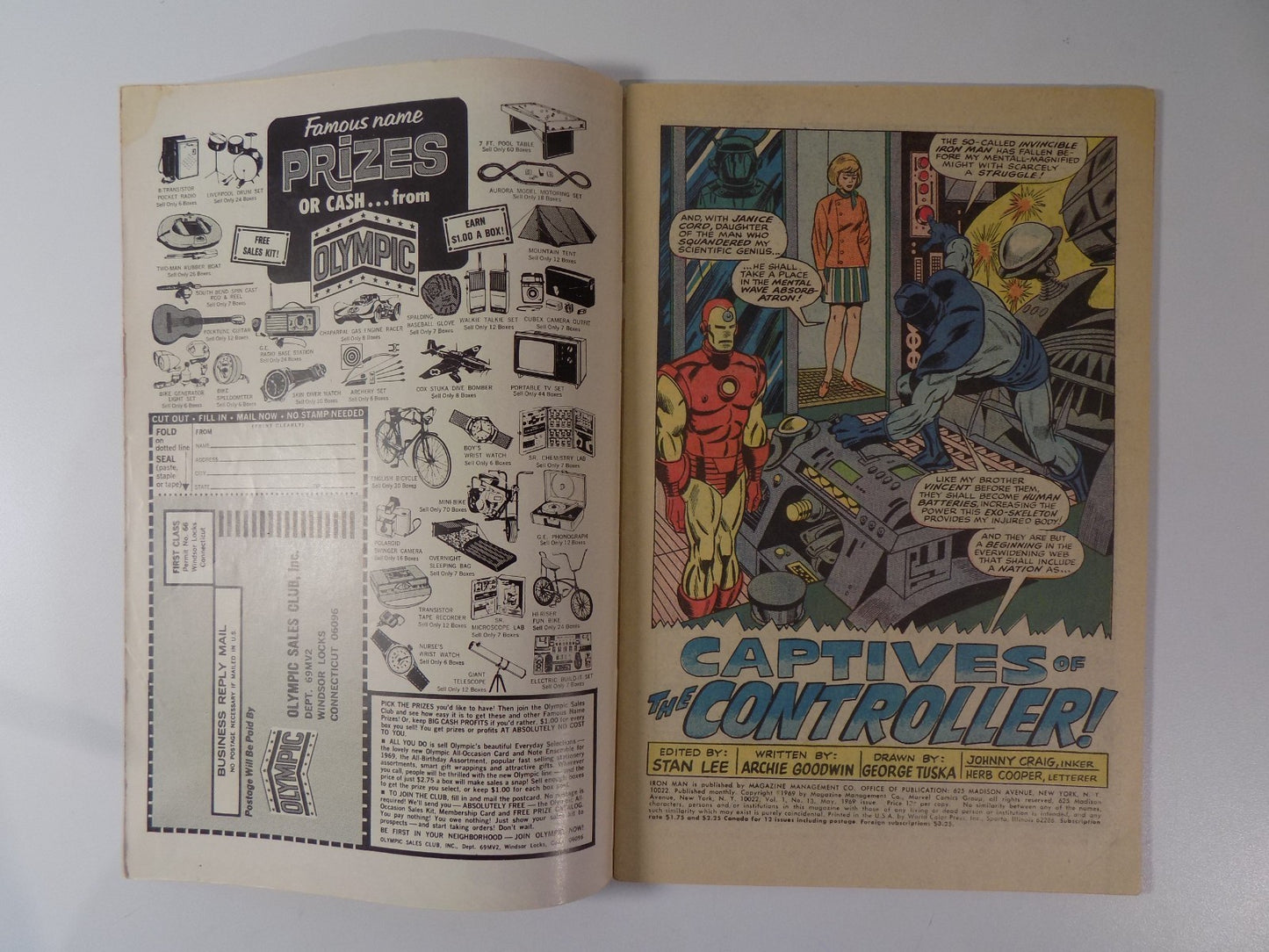 Iron Man #13 Marvel Comic May 1969 Fine+