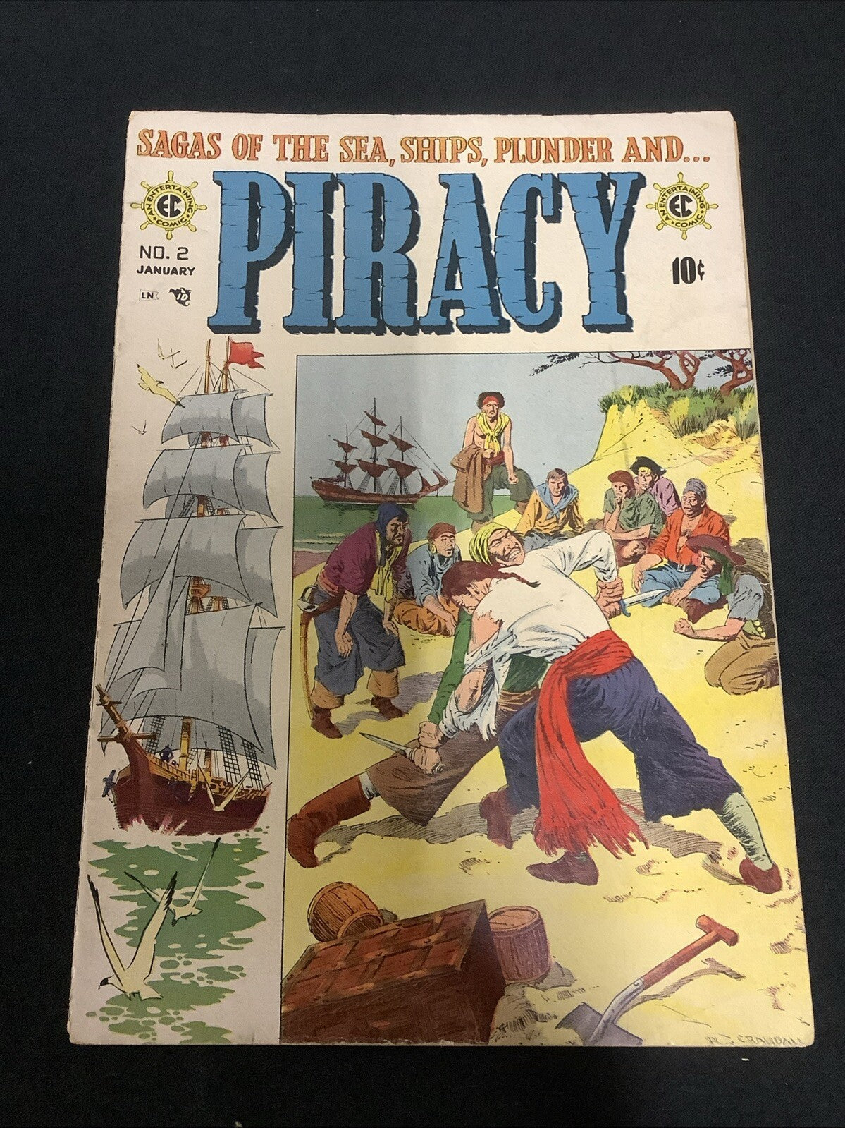 Piracy #2 (EC Comics December 1954-January 1955) F (6.0) Reed Crandall