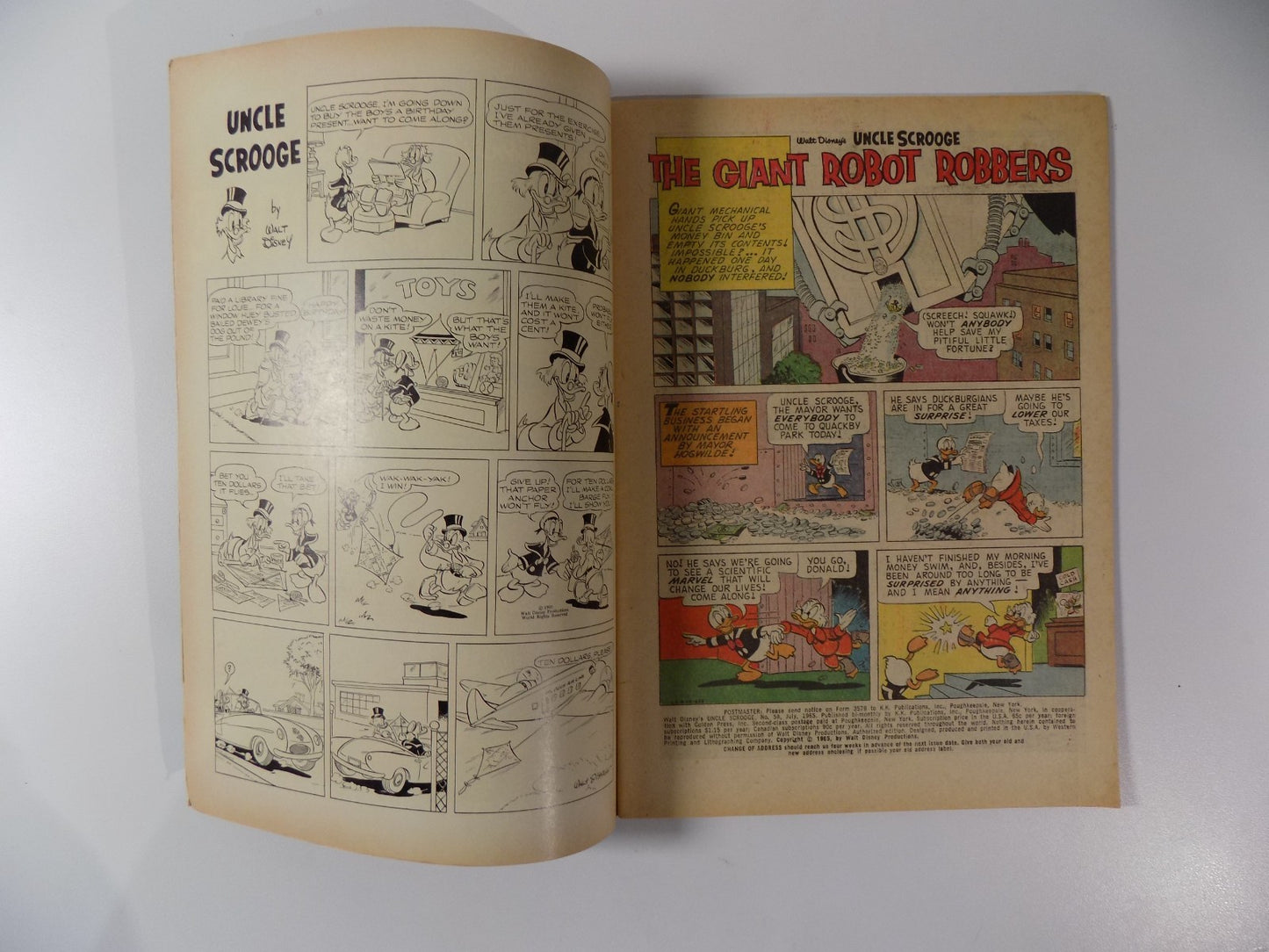 Walt Disney's Uncle Scrooge #58 Gold Key Comic July 1965 Very Fine-