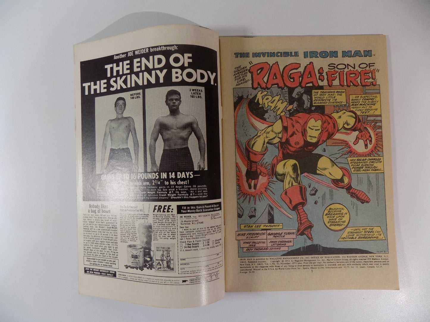 Iron Man #52 Marvel Comic November 1972 Very Fine-