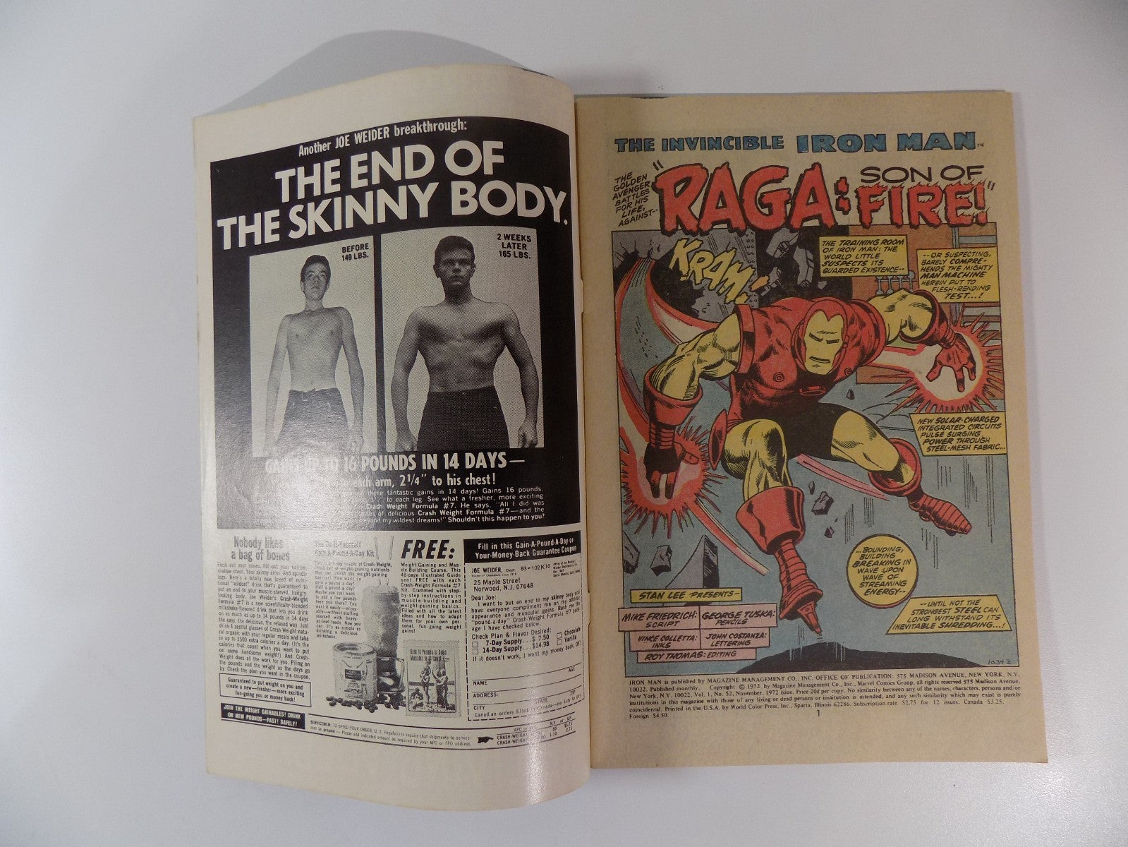 Iron Man #52 Marvel Comic November 1972 Very Fine-