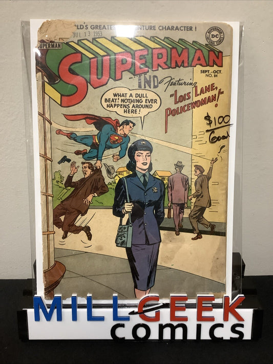 Superman #84 (DC Comics September-October 1953) G (2.0) “Lois Lane, Policewoman”