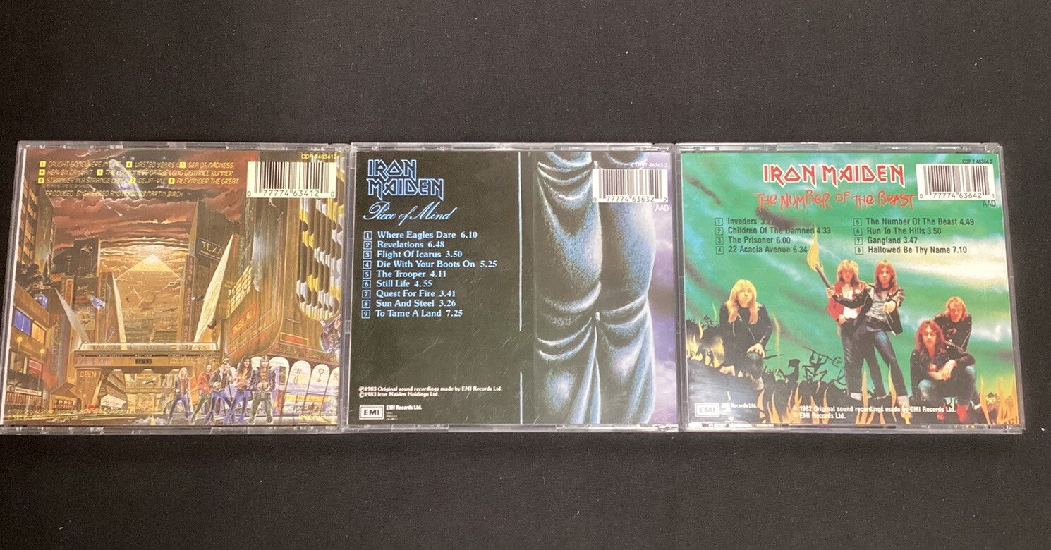 Iron Maiden 3 CD import lot (LIKE NEW) -JD