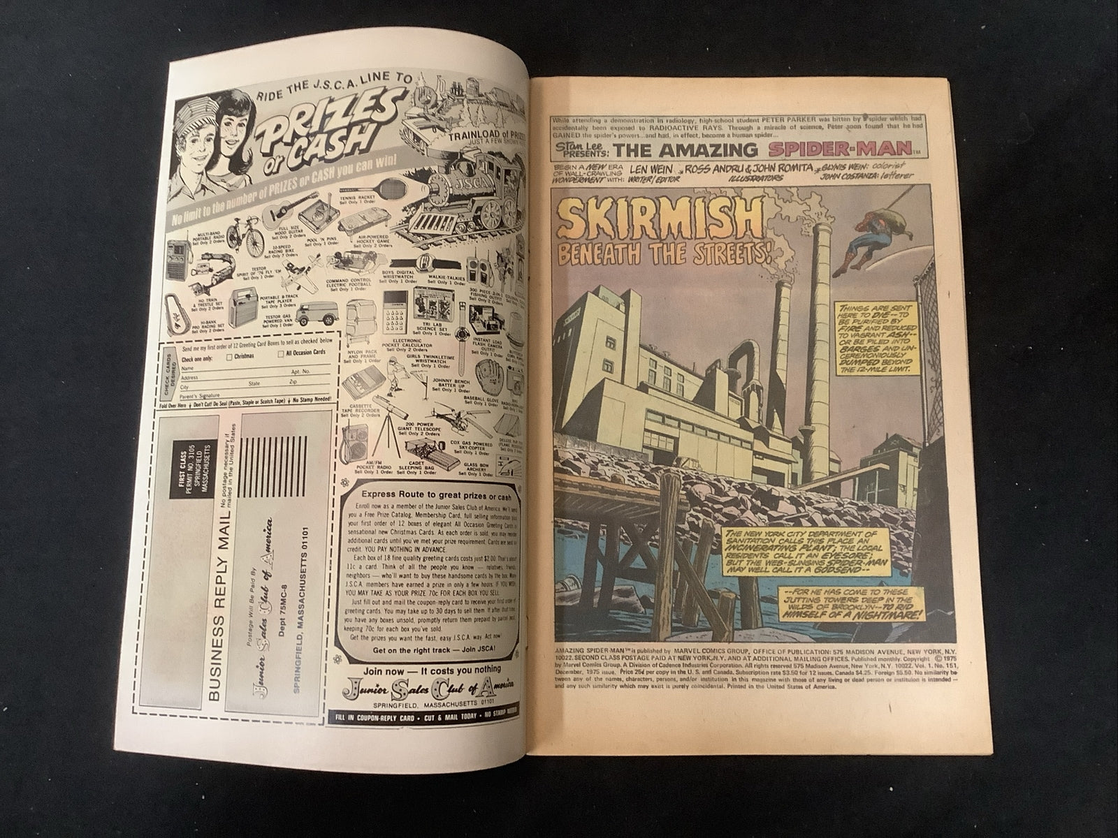 Amazing Spider-Man #151 (1975) VF- (7.5) John Romita Sr., Len Wein, Shocker