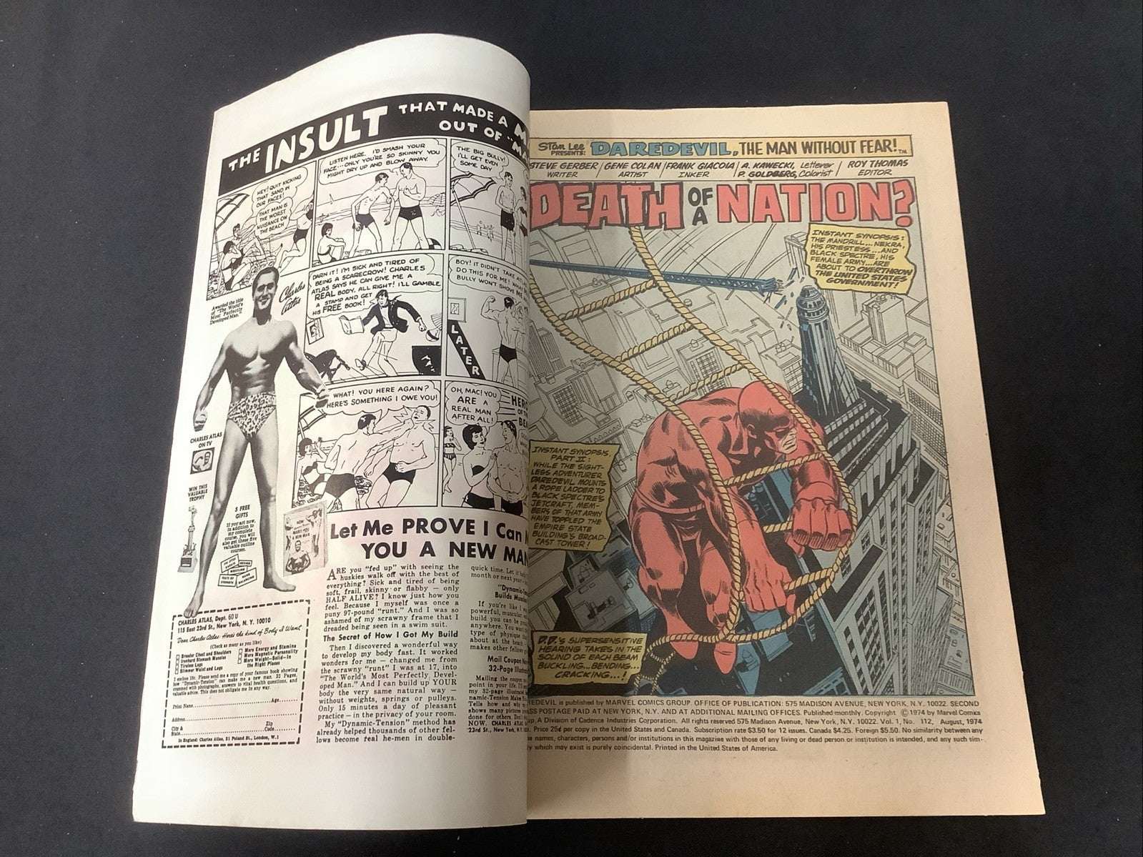 Daredevil #112 (Marvel Comics August 1974) VF/NM (9.0) Gene Colan/Steve Gerber