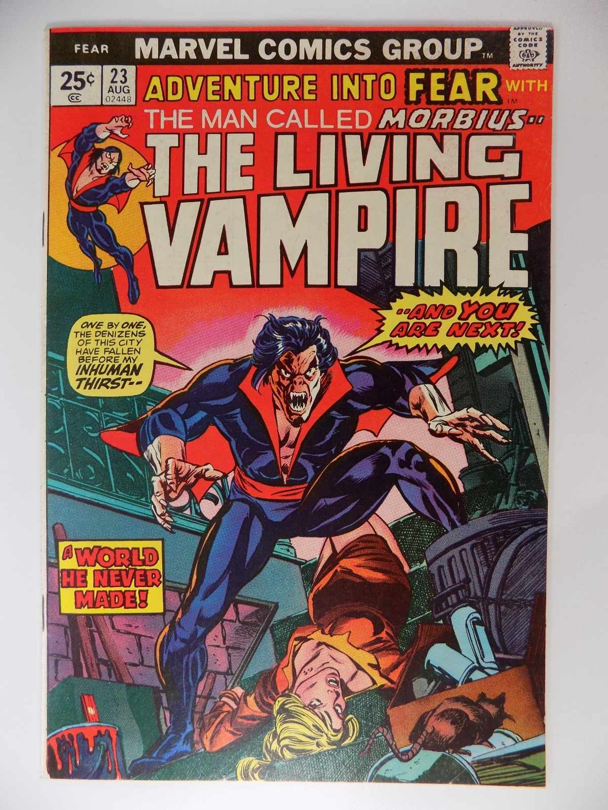 Adventure Into Fear #23 Marvel Comic August 1974 Very Fine+