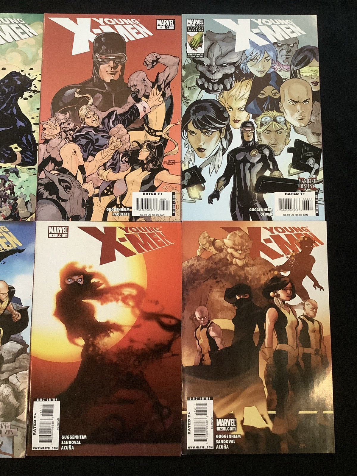 Young X-Men #1-12 Complete Comic Set, Marvel Comics, Marc Guggenheim, 2008