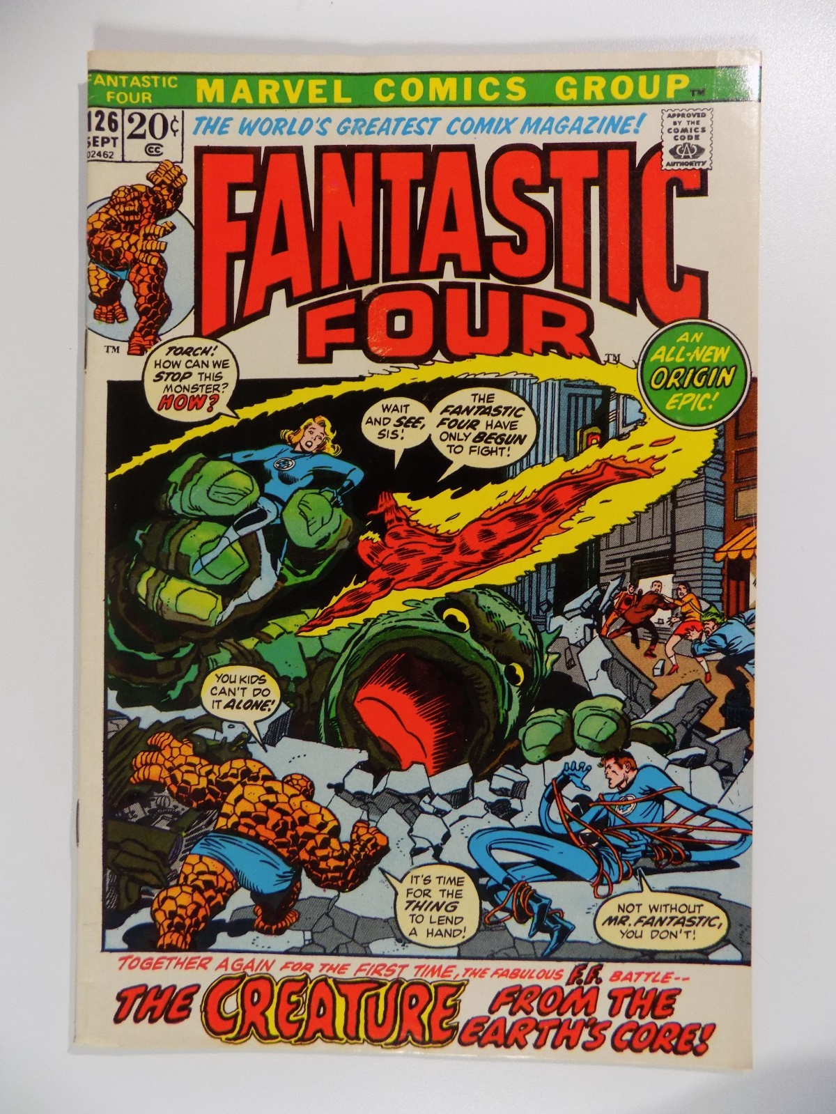 Fantastic Four #126 Marvel Comic September 1972 Very Fine+