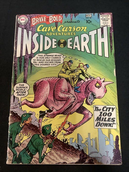 Brave and the Bold #32 (DC Comics 1960) F- (5.5) Cover Detached Lower Staple