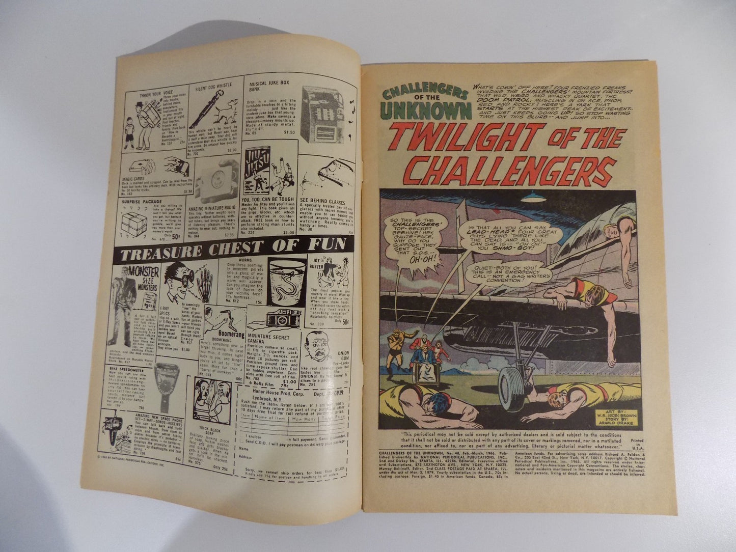 Challengers of the Unknown #48 DC Comic March 1966 Very Fine-