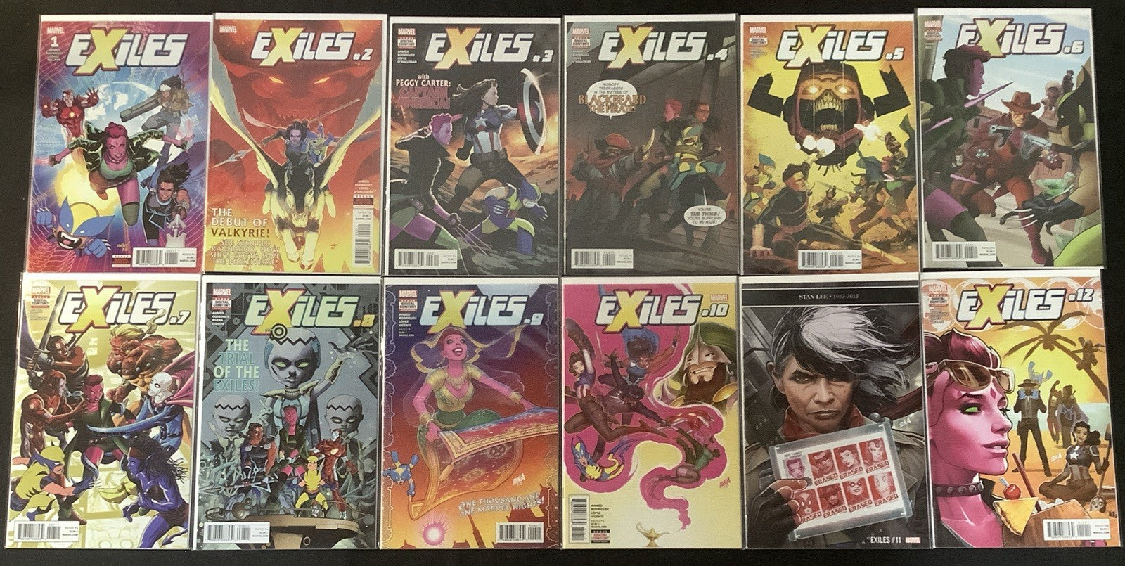 Exiles #1-12 Complete Comic Series, 1st App Peggy Carter As Captain America