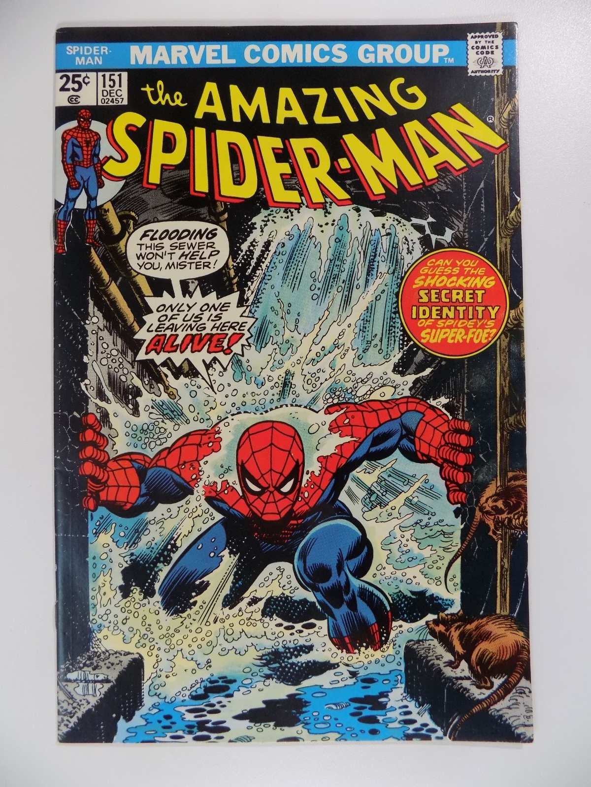 Amazing Spider-Man #151 Marvel Comic December 1975 Very Fine