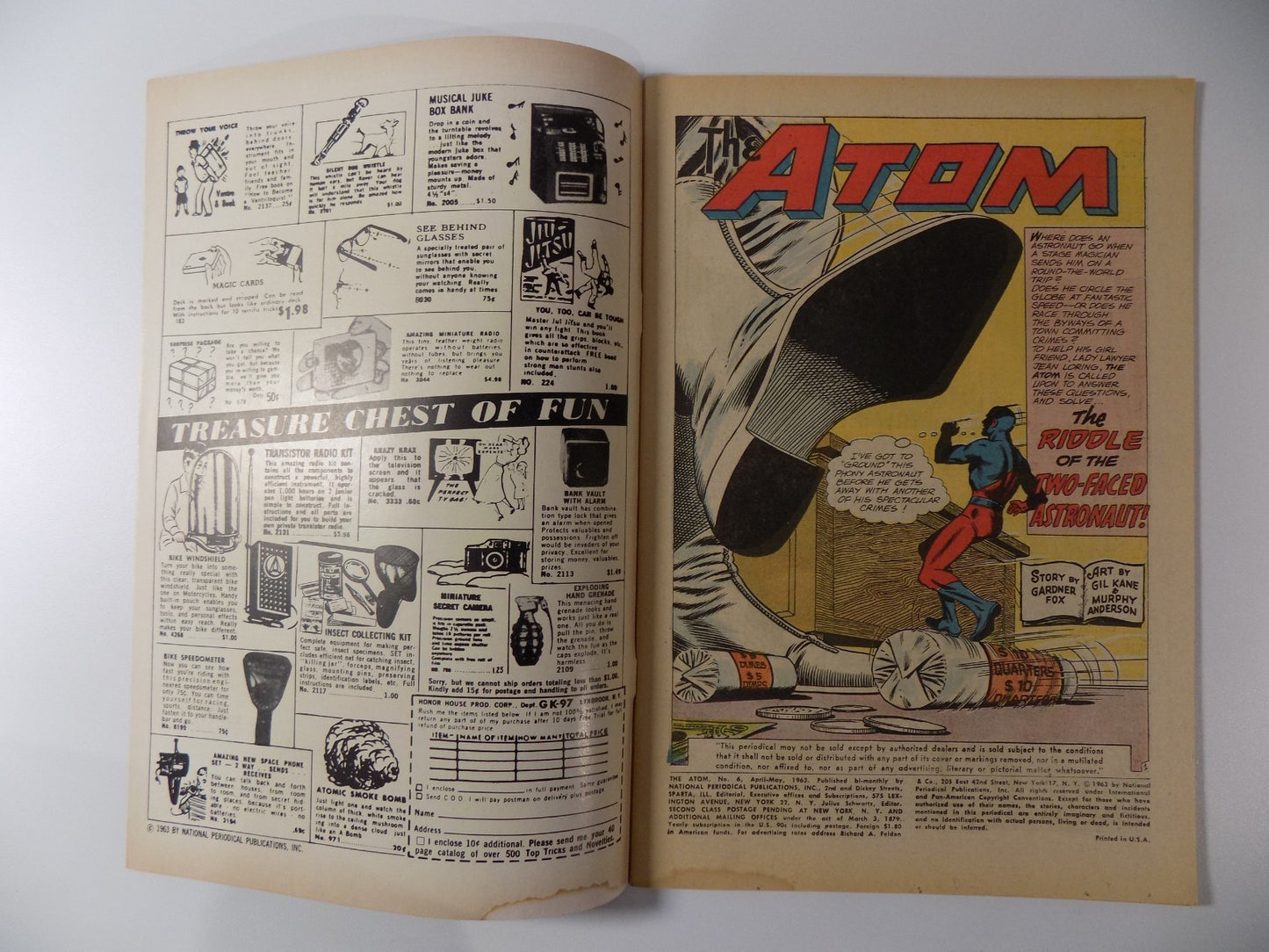 Atom #6 DC Comic May 1963 Fine/Very Fine