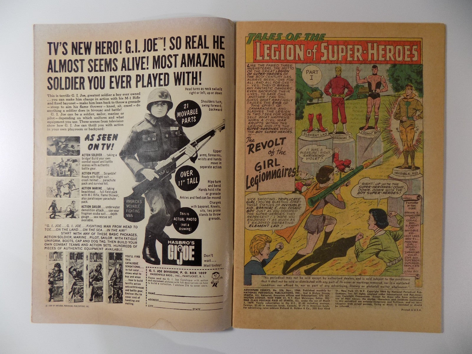 Adventure Comics #326 DC Comic Fine- November 1964