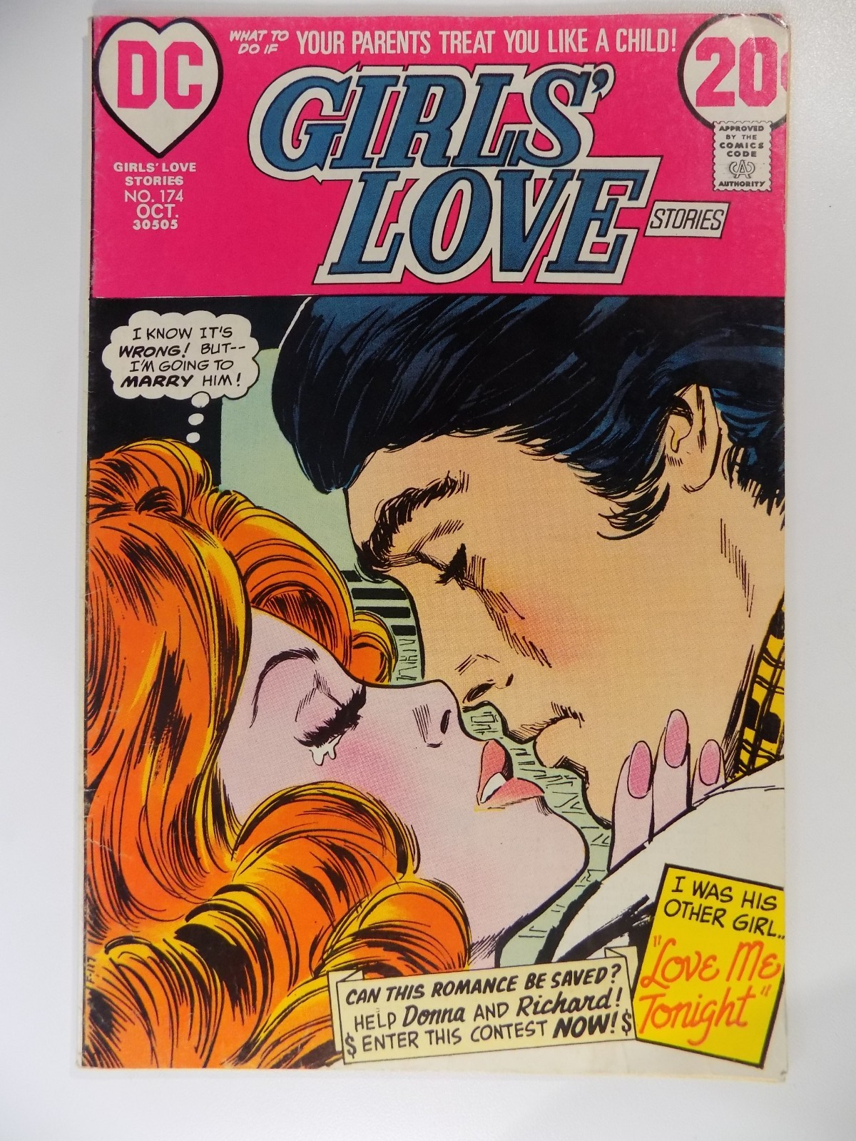Girls' Love #174 DC Comic October 1972 Fine/Very Fine