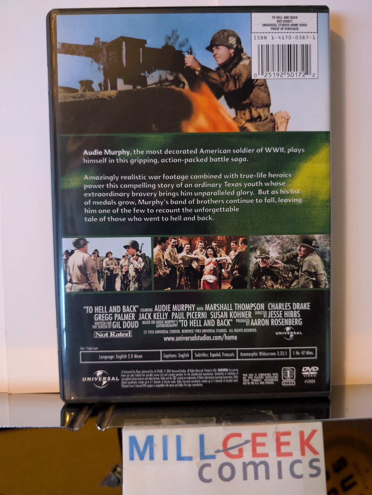 To Hell & Back / The Big Red One / Bridge at Remagen, etc, 4 Movie lot (DVD) -JD
