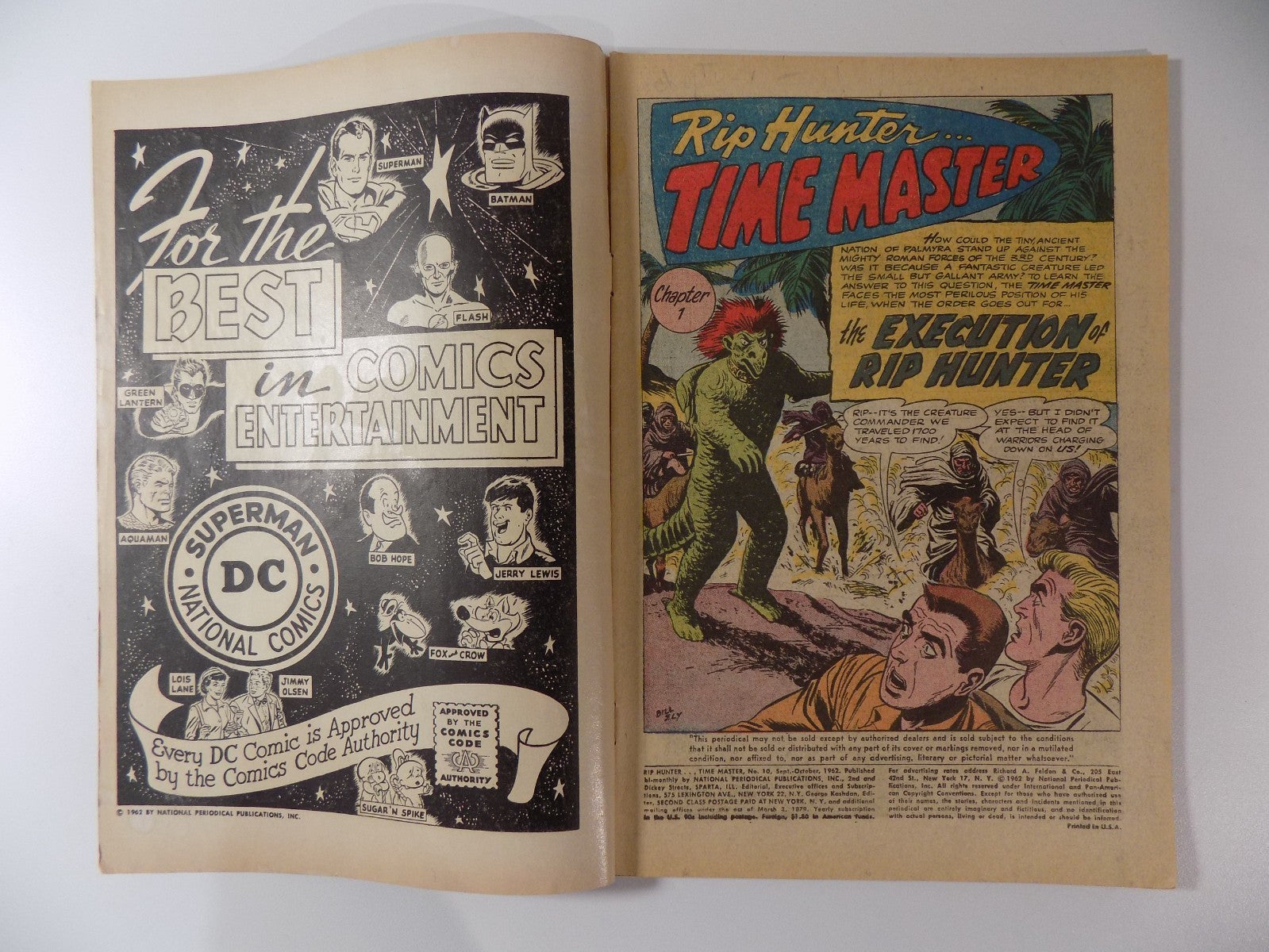 Rip Hunter Time Master #10 DC Comic October 1962 Fine